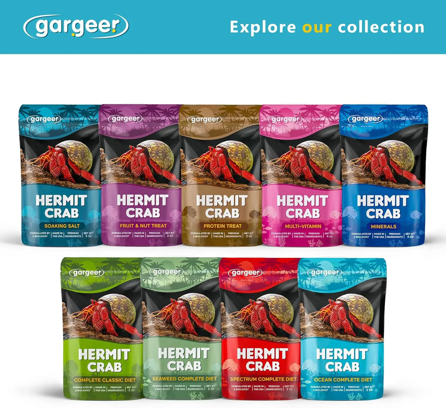 Gargeer Ocean Blend Complete Hermit Crab Food 2oz Gargeer