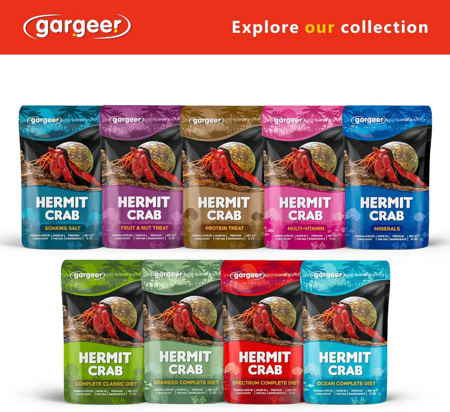 Gargeer Spectrum Complete Hermit Crab Food 2oz Gargeer