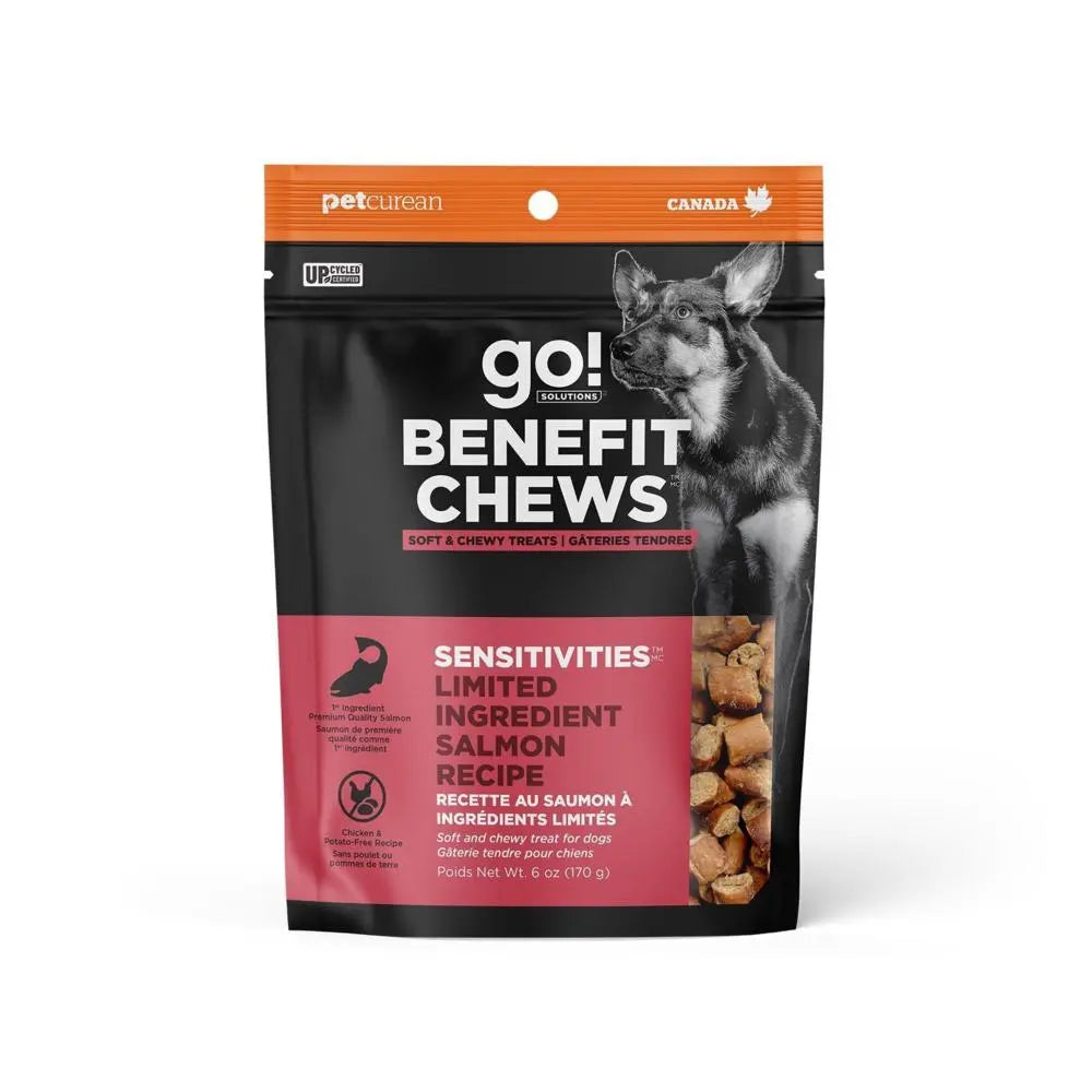 Go! Sensitivities Limited Ingredient Salmon Recipe Soft & Chewy Dog Treats 6oz Petcurean Pet Foods