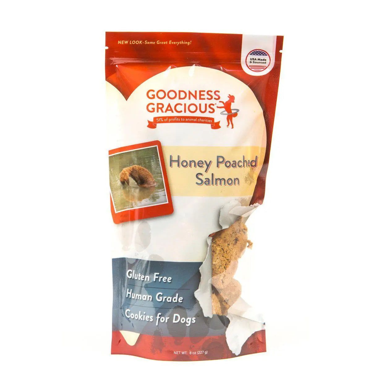 Goodness Gracious Honey Poached Salmon Dog Cookies 8oz Goodness Gracious