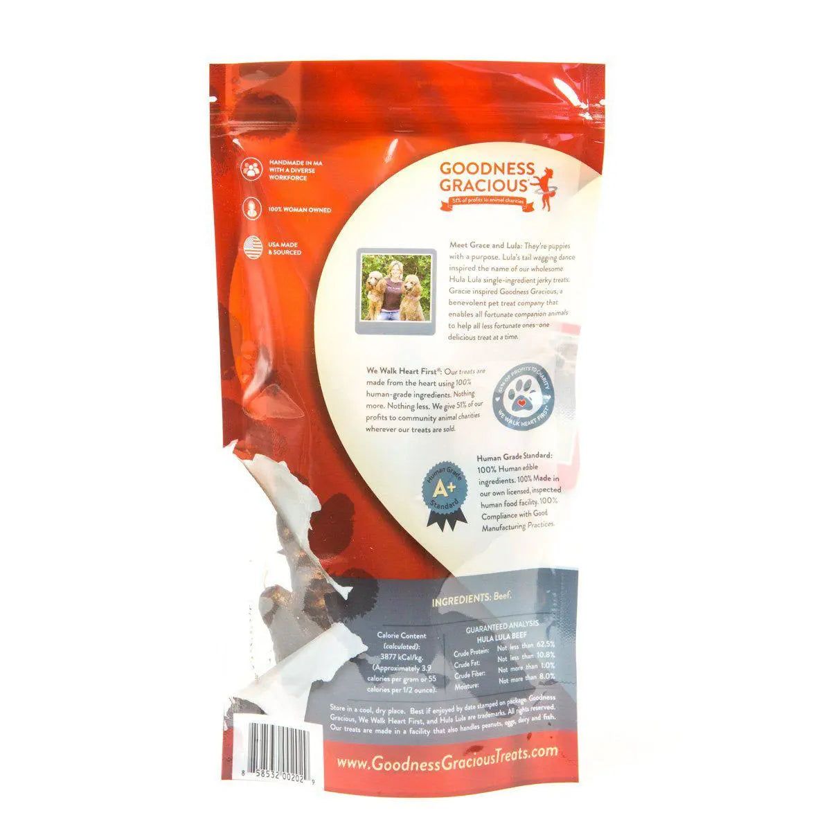 Goodness Gracious Hula Lula Beef Jerky for Dogs 4oz Goodness Gracious