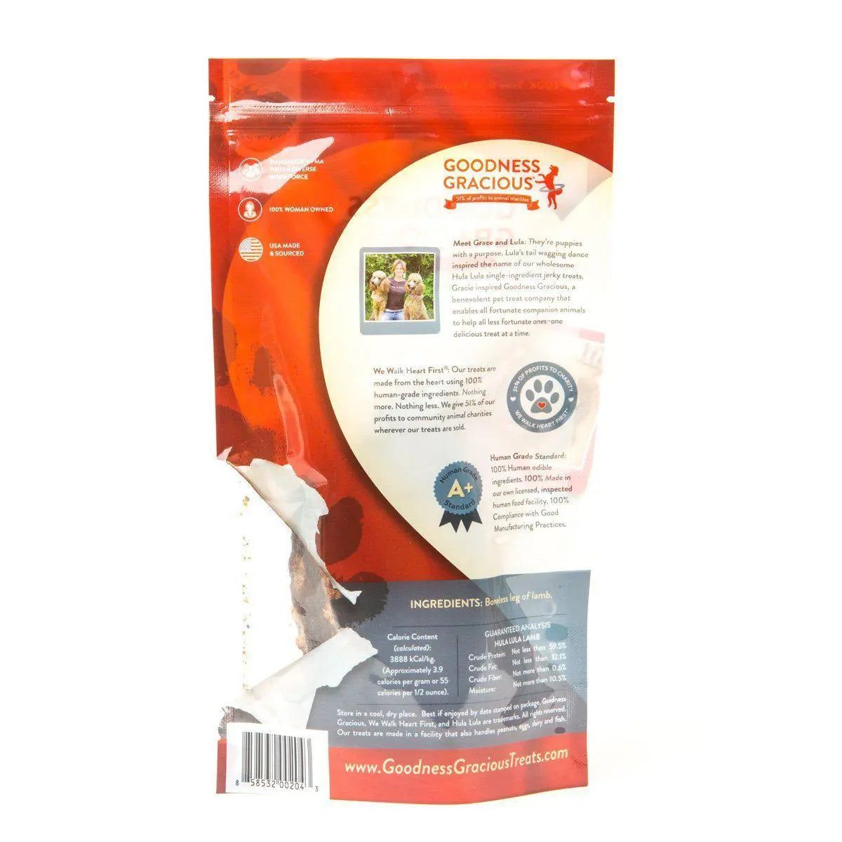 Goodness Gracious Hula Lula Lamb Jerky For Dogs 3oz Goodness Gracious