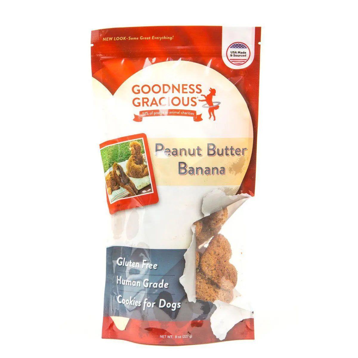 Goodness Gracious Peanut Butter Banana Dog Cookies 8oz Goodness Gracious