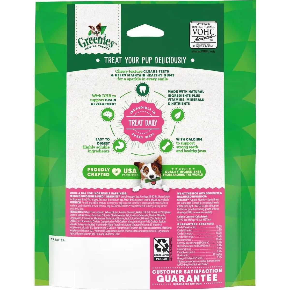 Greenies Puppy 6+ Months Dog Dental Treats Greenies