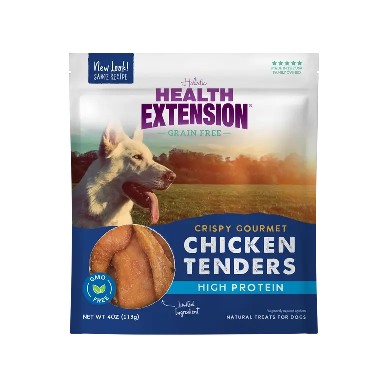 Health Extension Crispy Gourmet Freeze Dried Chicken Tenders Treat 4 oz Health Extension