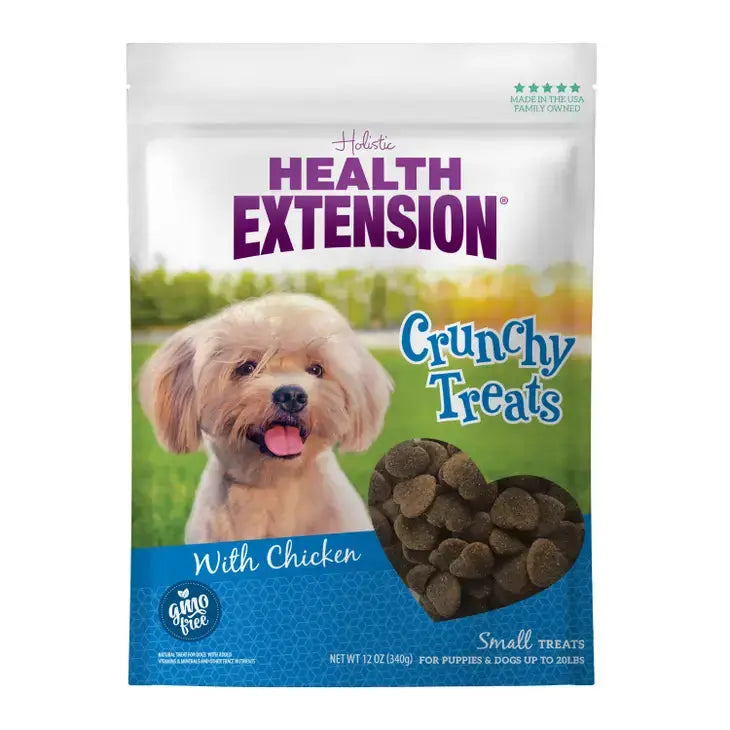 Health Extension Crunchy Dog Treats with Chicken 1 lb Health Extension