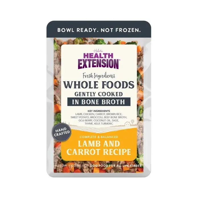 Health Extension Gently Cooked Lamb & Carrot Recipe Pouches For Dogs 9oz Health Extension