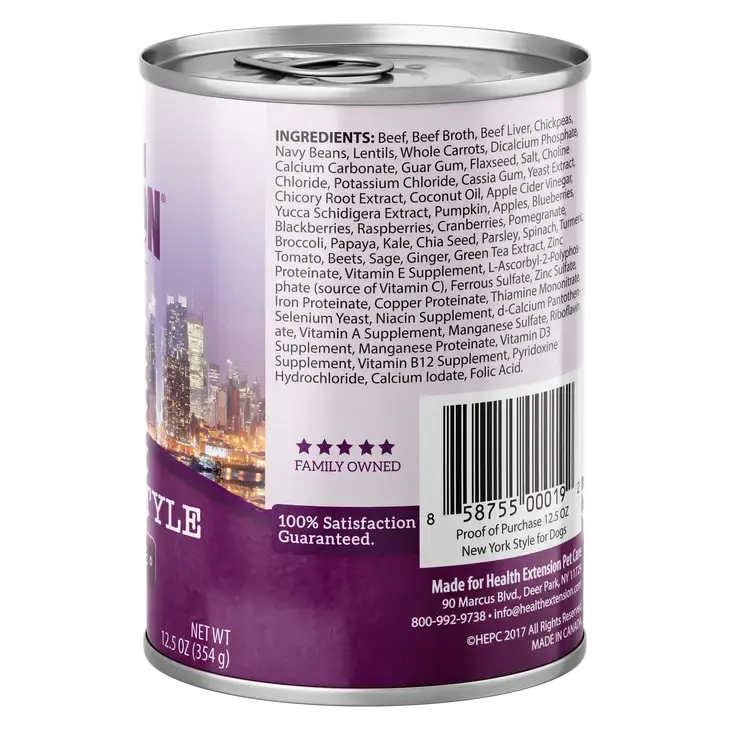 Health Extension Grain Free Beef Recipe New York Style Wet Dog Food Health Extension