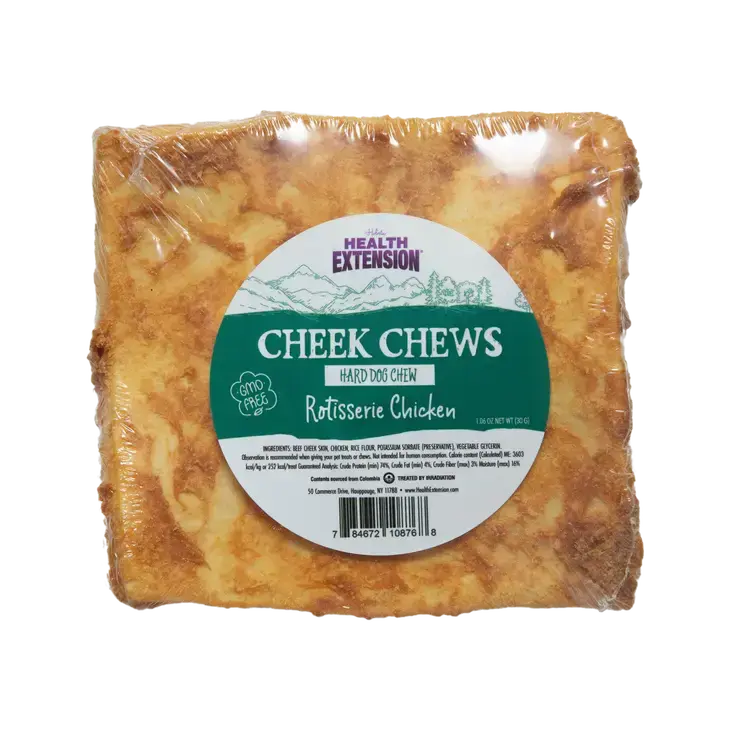 Health Extension Rotisserie Chicken Cheek Chews Dog Treats Health Extension