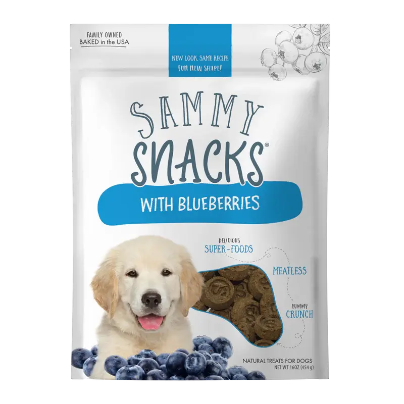 Health Extension Sammy Snacks Blueberries Flavored Natural Dog Treats 8 oz Health Extension