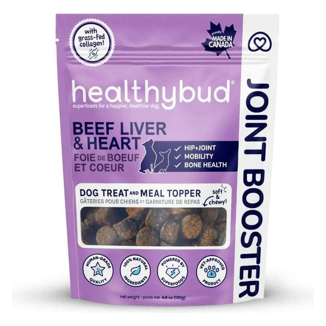 Healthybud Beef Joint Booster Soft Dog Treats for Senior Dogs Healthybud