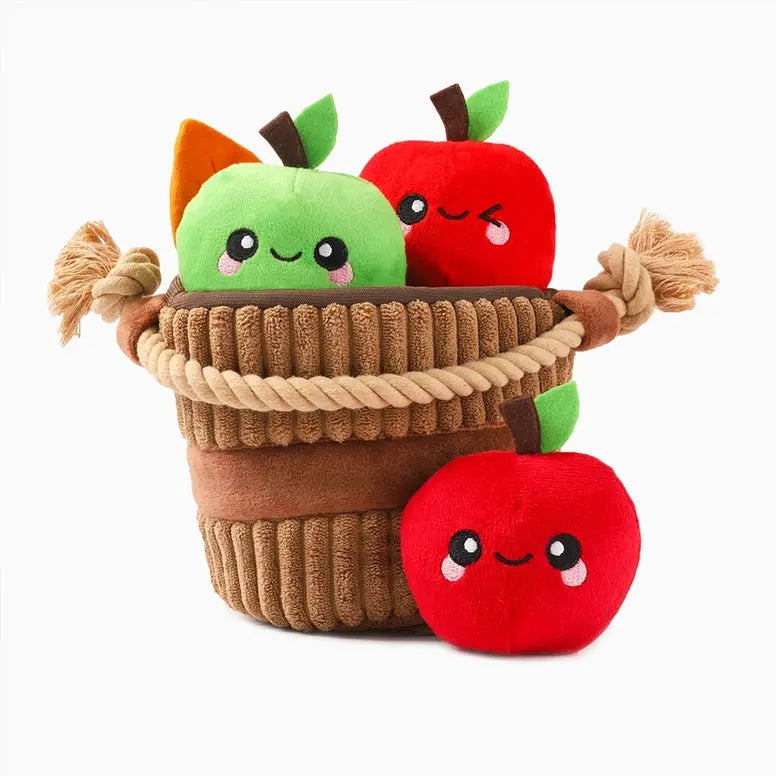 Hugsmart Pet Autumn Tailz Apple Basket Interactive Dog Toy Hugsmart Pet