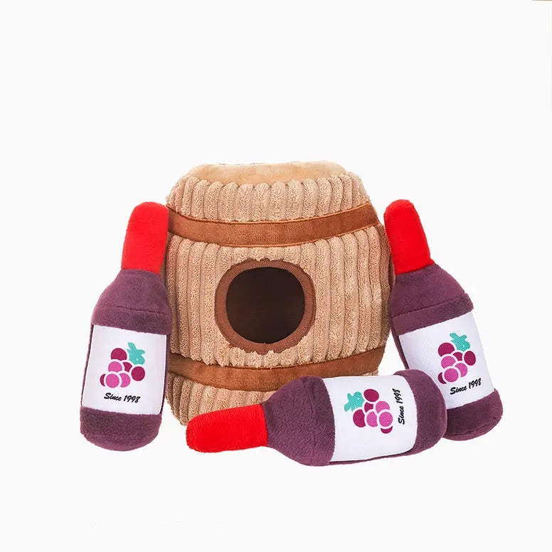 Hugsmart Pet Food Party Wine Barrel Interactive Dog Toy Hugsmart Pet