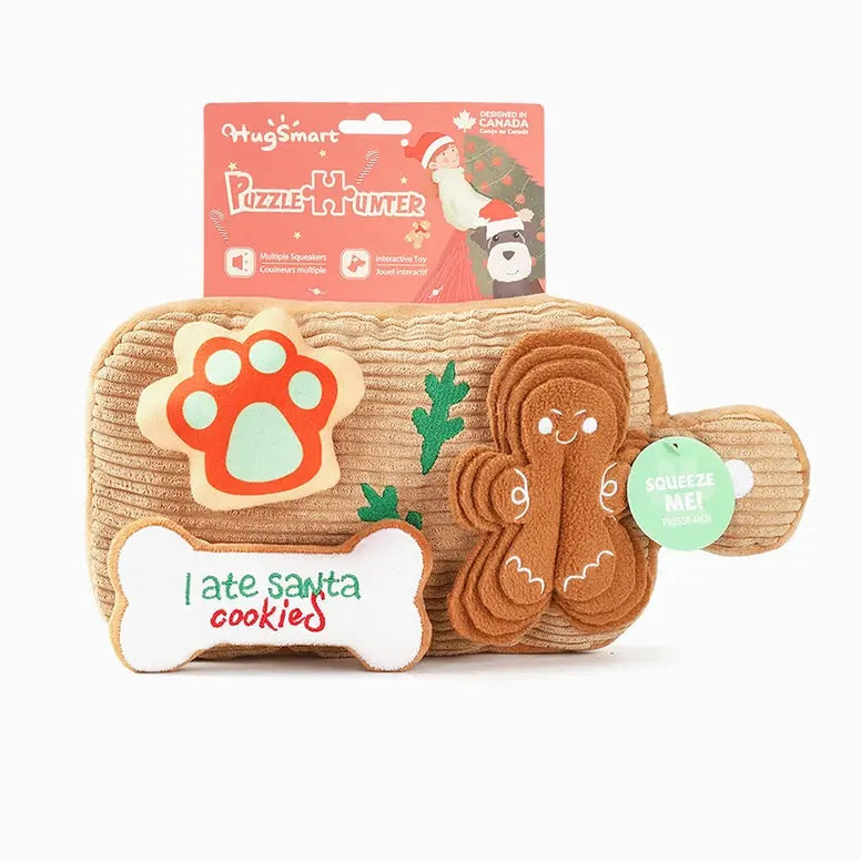 Hugsmart Pet Happy Woofmas Cookie Board Plush Dog Toys Hugsmart Pet