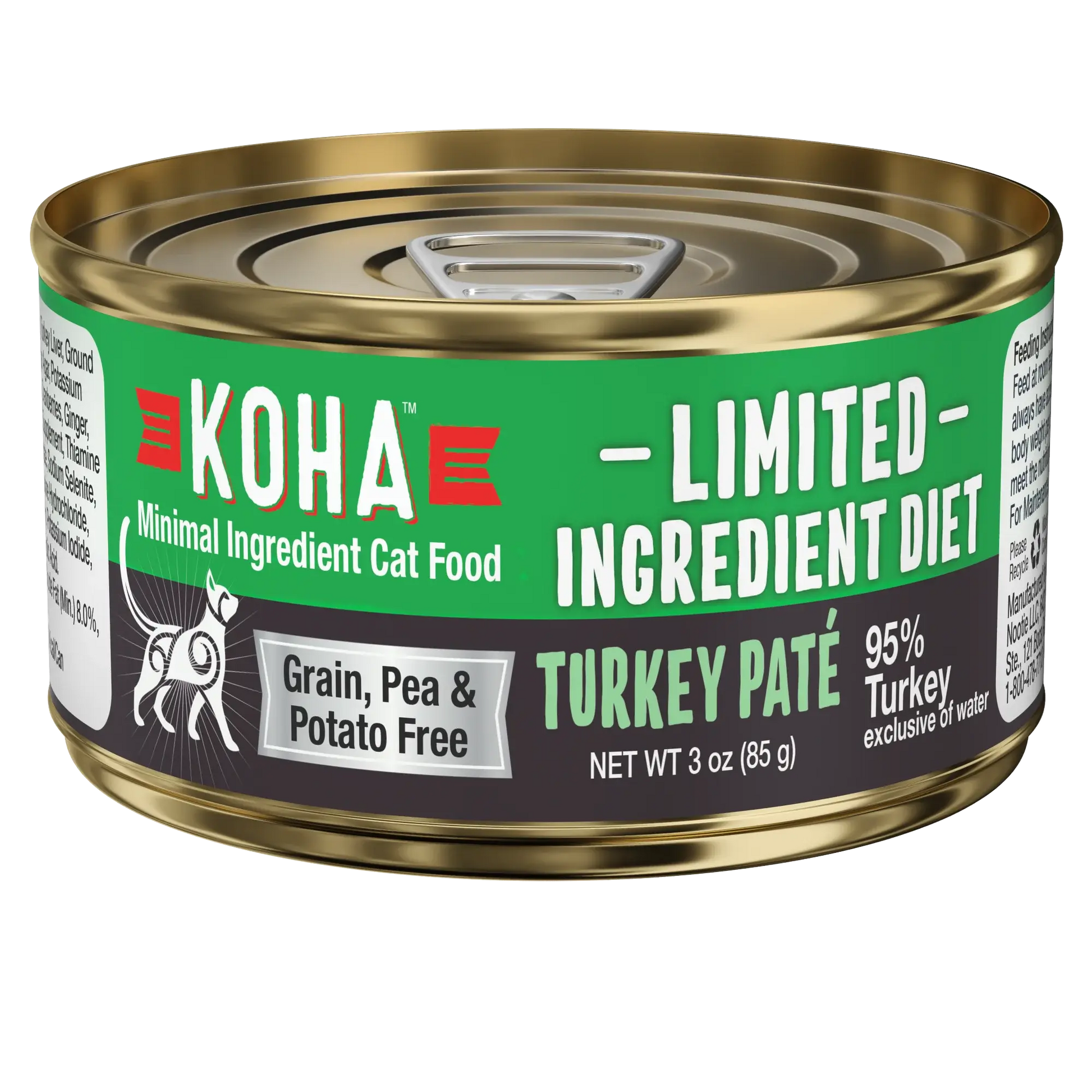 KOHA Limited Ingredient Diet Turkey Pâté Wet Cat Food KOHA