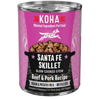 KOHA Santa Fe Skillet Slow Cooked Stew Beef & Pork Recipe for Dogs 12.7oz Case of 12 KOHA