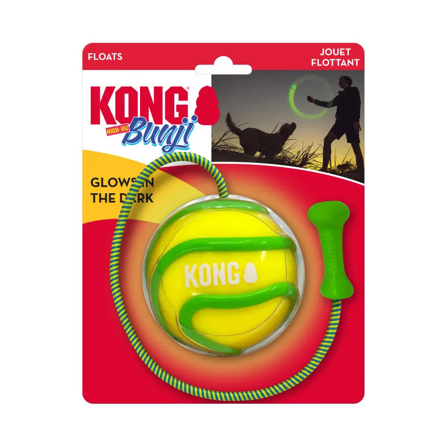 KONG Bunji High-Viz Ball Dog Toy Assorted Kong