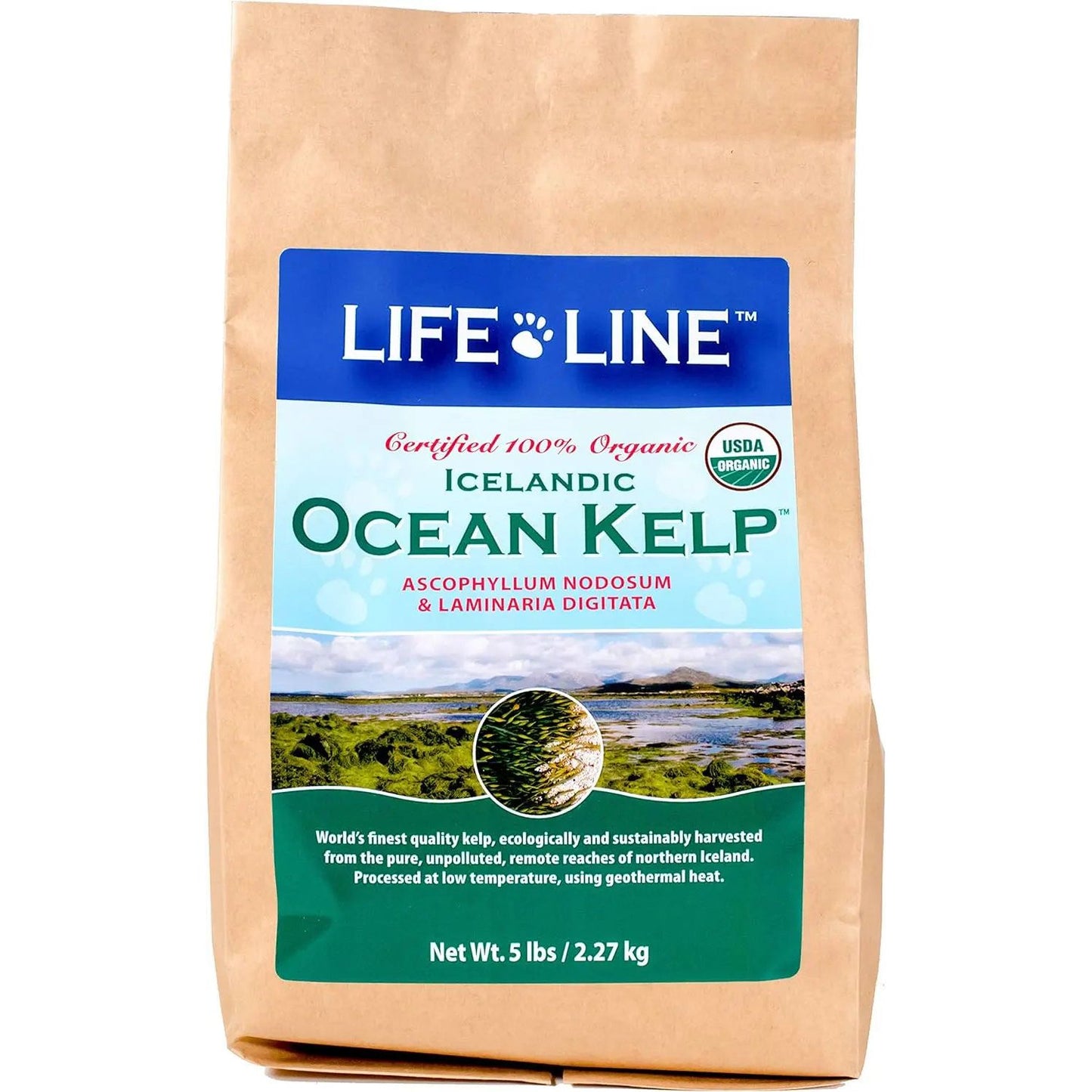 Life Line Pet Nutrition Organic Ocean Kelp Supplement for Skin & Coat, Digestion in Dogs & Cats Life Line Pet