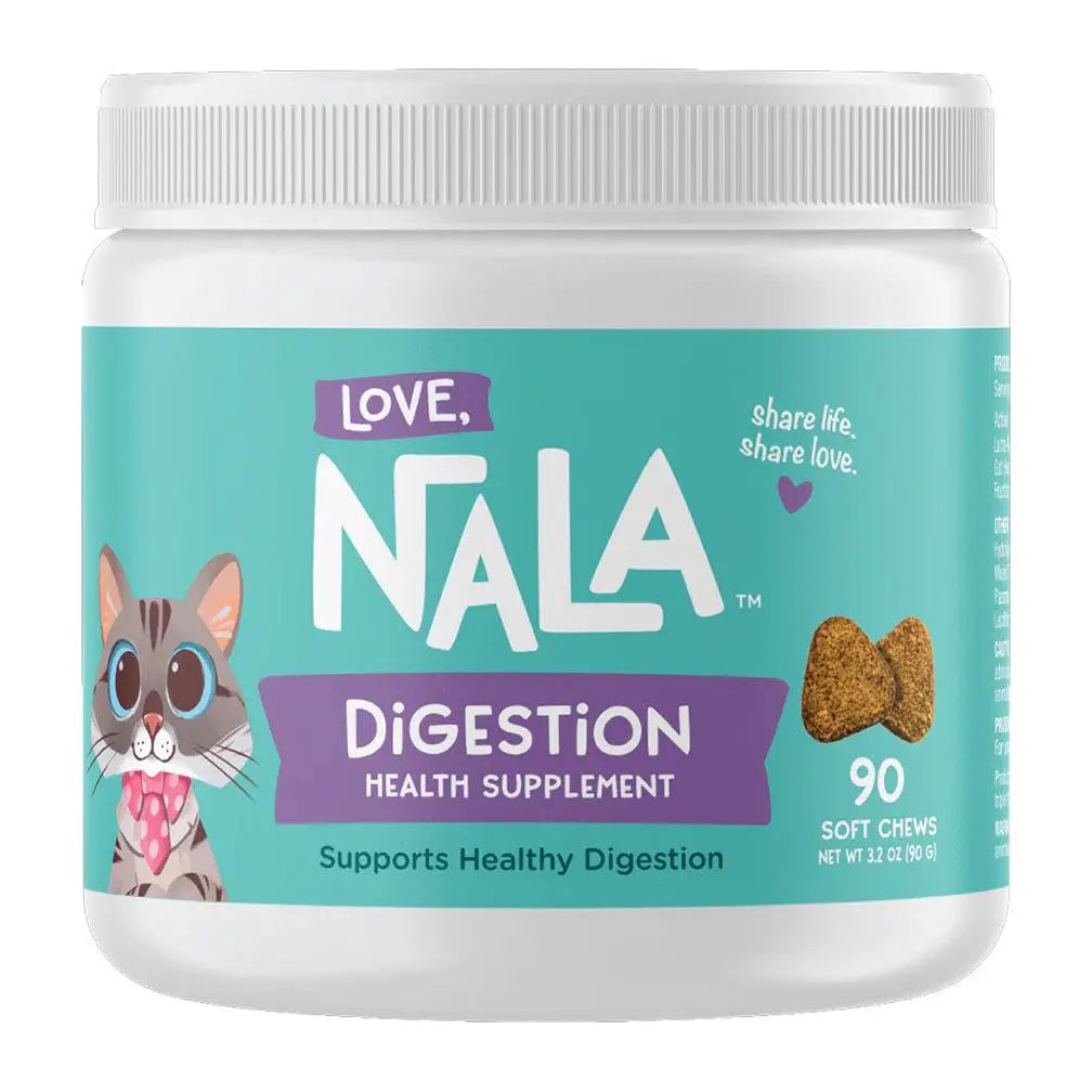 Love, Nala Digestion Health Supplement Cat Soft Chews  90 Count Love Nala