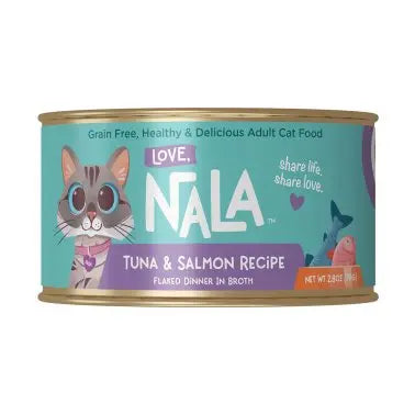 Love, Nala Flaked Tuna & Salmon Recipe in Broth Cat Food 2.8oz Love Nala