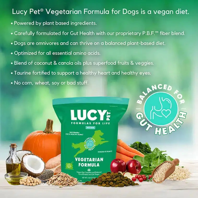 Lucy Pet Products Vegetarian Formula Dry Dog Food Lucy