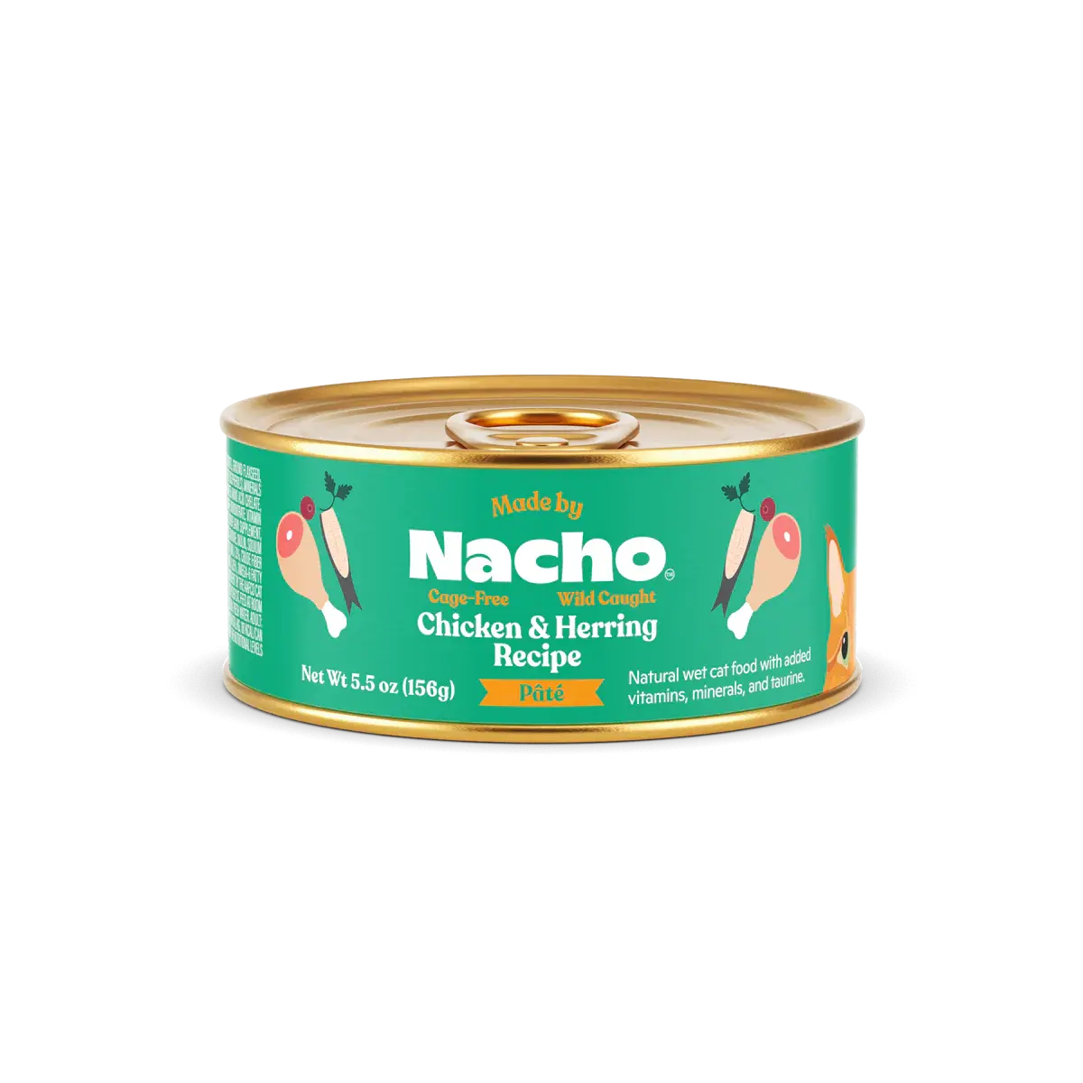 Made by Nacho Wild-Caught Chicken & Herring Recipe Grain-Free Pate Wet Cat Food Made By Nacho