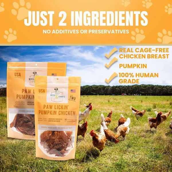 Mika & Sammy’s Paw Lickin’ Pumpkin Chicken Dehydrated Dog Treats 5oz Mika & Sammys