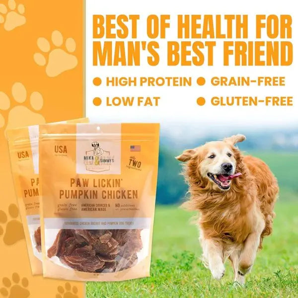 Mika & Sammy’s Paw Lickin’ Pumpkin Chicken Dehydrated Dog Treats 5oz Mika & Sammys