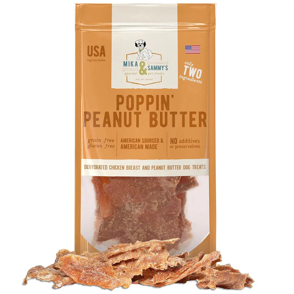 Mika & Sammy’s Poppin’ Peanut Butter Dehydrated Dog Treats 5oz Mika & Sammys