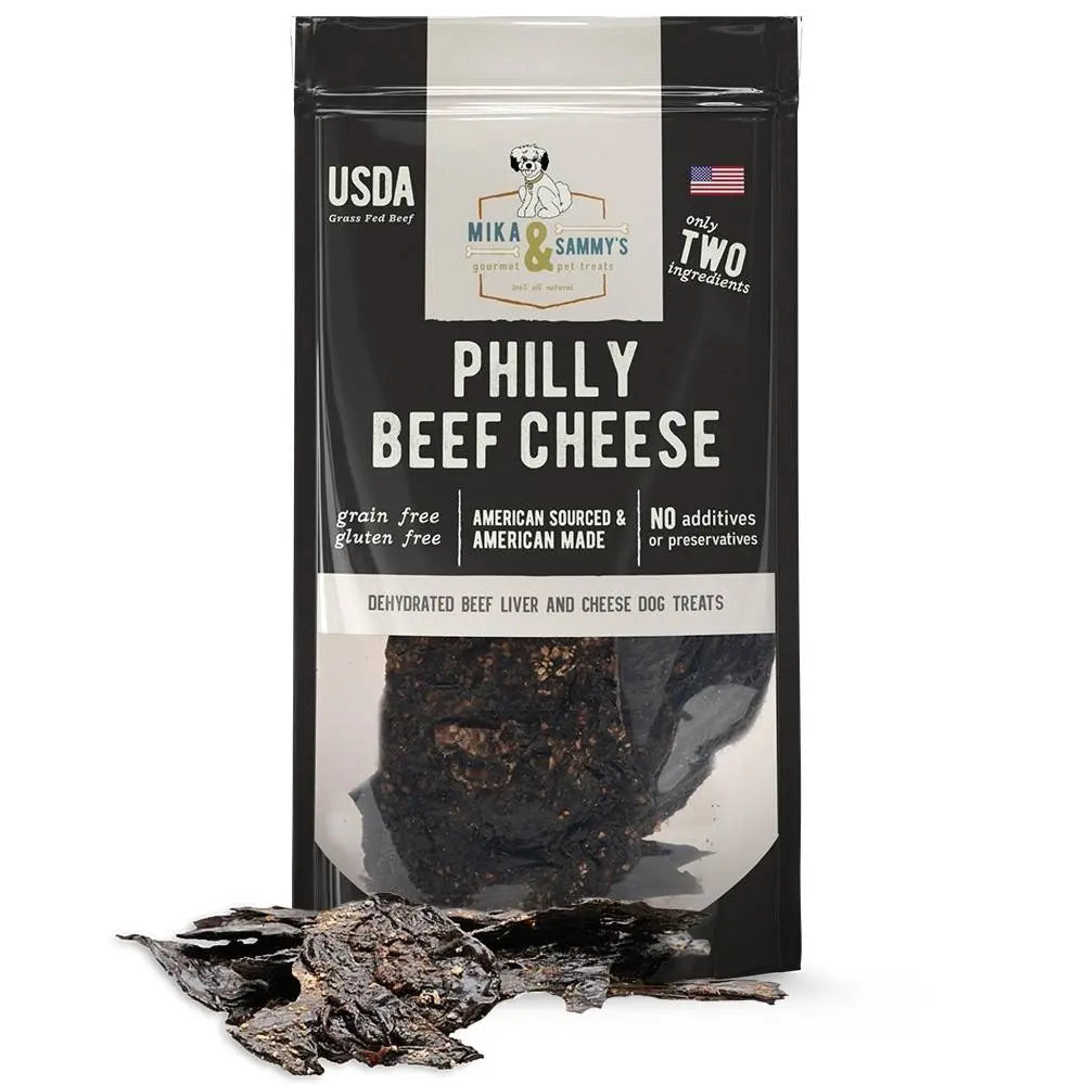 Mika & Sammys Philly Beef Cheese Dehydrated Dog Treats 5oz Mika & Sammys