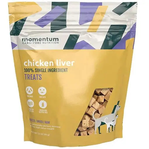 Momentum Carnivore Nutrition Freeze Dried Raw Chicken Liver Treats Momentum