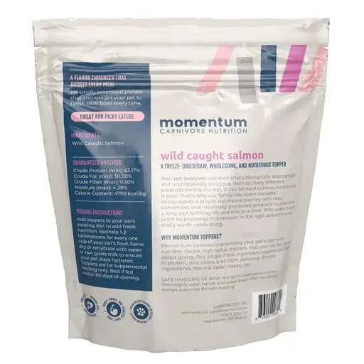 Momentum Carnivore Nutrition Freeze Dried Raw Wild Caught SalmonTopper 3.75oz Momentum