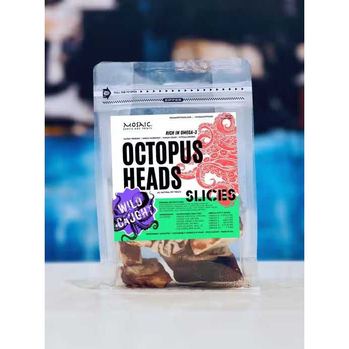 Mosaic Wild-Caught Octopus Head Slices Dog Treats 4.5 oz Mosaic