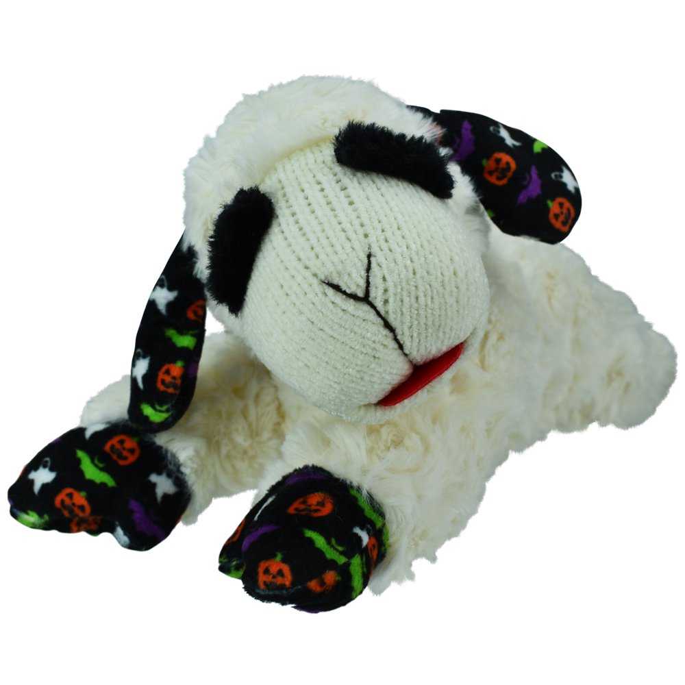 MultiPet Halloween Pumpkin & Ghost Lamb Chop Dog Toys 10.5" Multipet