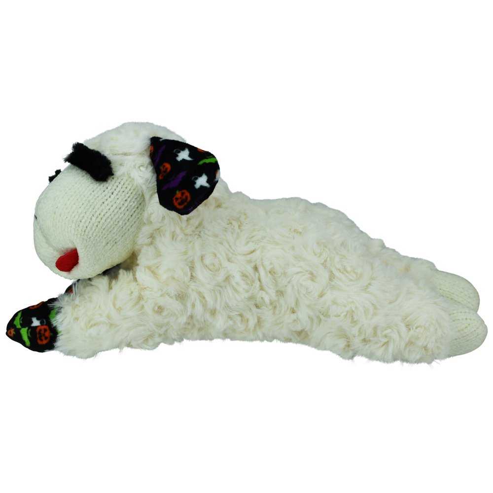 MultiPet Halloween Pumpkin & Ghost Lamb Chop Dog Toys 10.5" Multipet