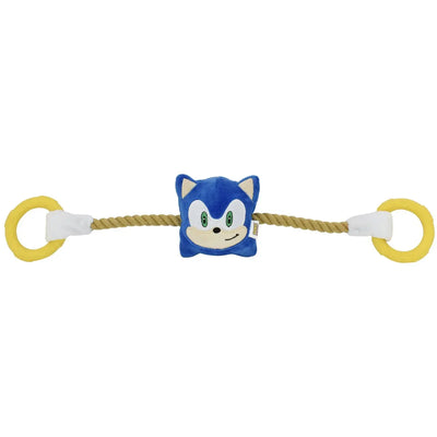 Multipet Sonic Dog Rope Toy w/ TPR Rings Multipet