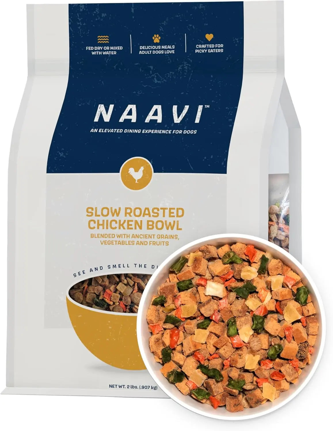 Naavi Slow Roasted Chicken Bowl Dry Dog Food Naavi