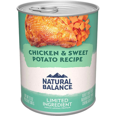 Natural Balance Pet Foods L.I.D.  Chicken & Sweet Potato Wet Dog Food 12ea/13 oz Natural Balance