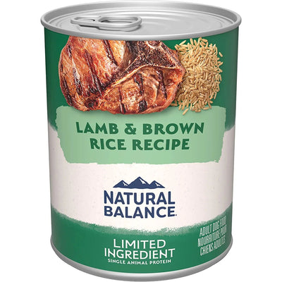 Natural Balance Pet Foods L.I.D.  Lamb & Brown Rice Wet Dog Food 12ea/13 oz Natural Balance