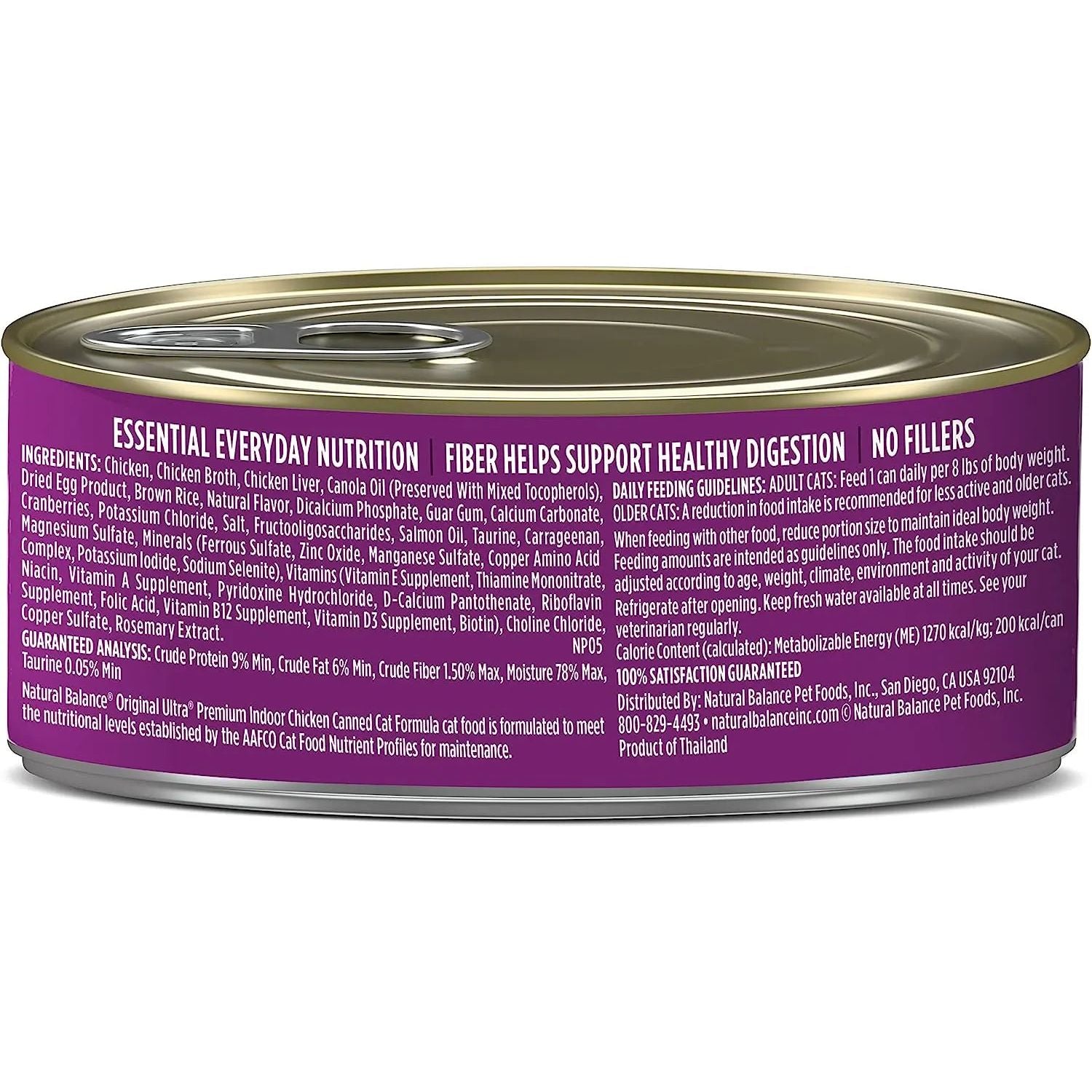 Natural Balance Pet Foods Ultra Premium Chicken Indoor Wet Cat Food 24ea/5.5 oz Natural Balance Pet