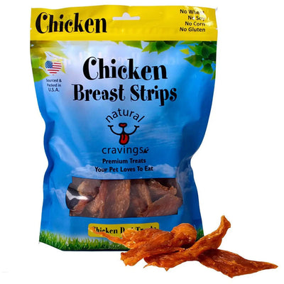 Natural Cravings Chicken Breast Strips Dog Chews 10 oz Barking Buddha