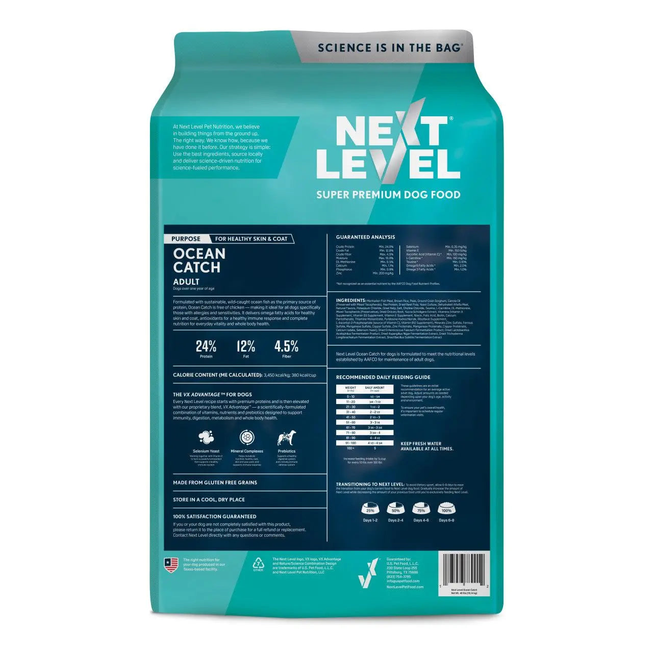 Next Level Ocean Catch Adult Dry Dog Food 40 lb Next Level