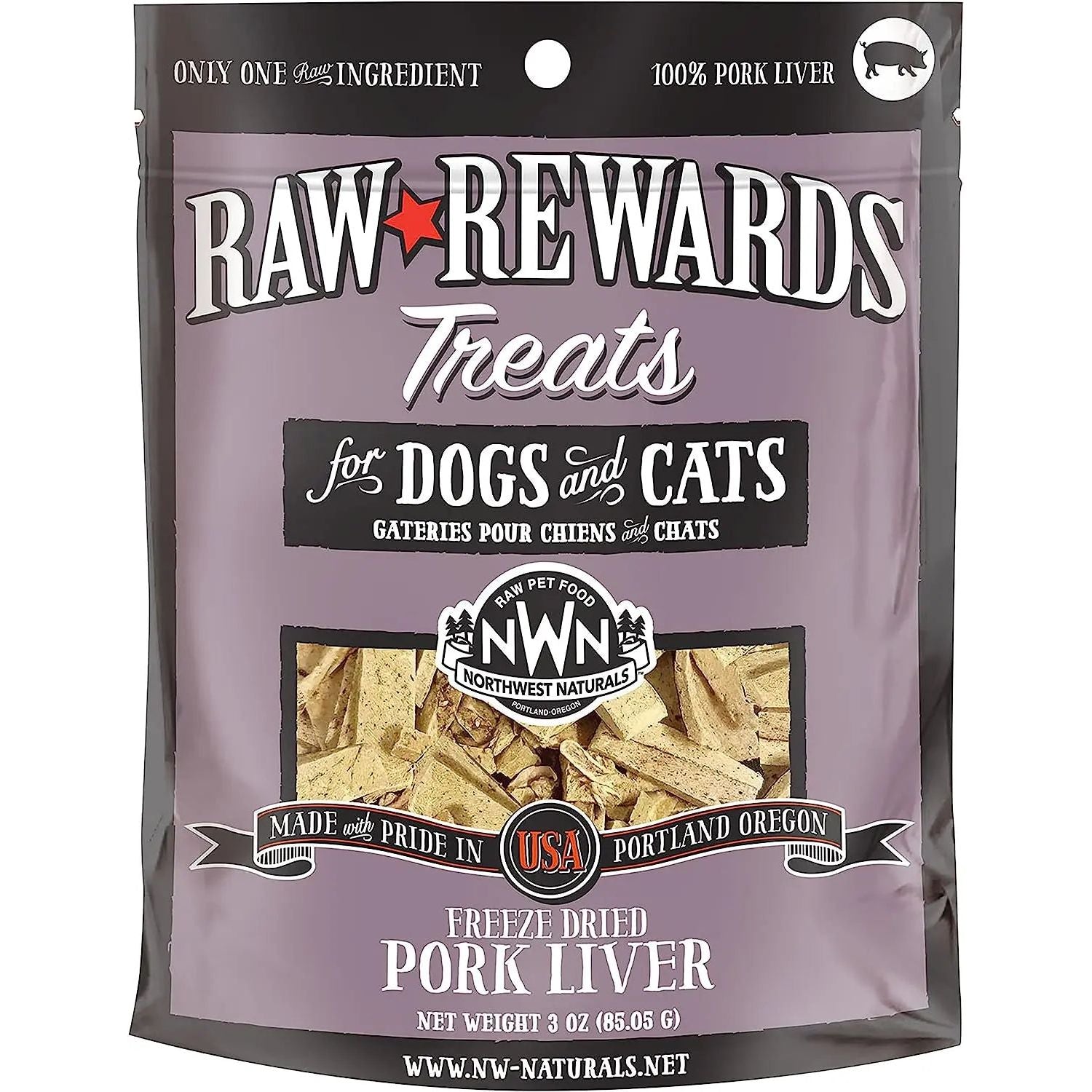 Northwest Naturals Pork Liver Freeze-Dried Treats for Dogs and Cats Northwest Naturals