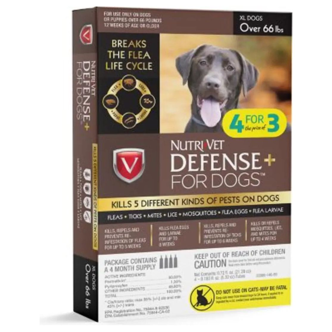 Nutri-Vet Defense+ Flea & Tick for Dog Nutri-Vet