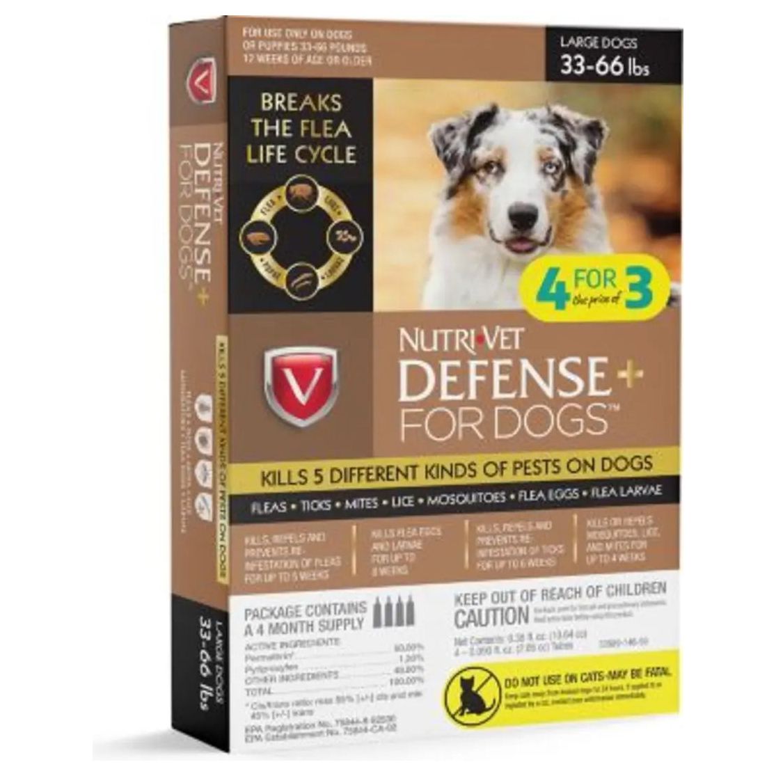 Nutri-Vet Defense+ Flea & Tick for Dog Nutri-Vet