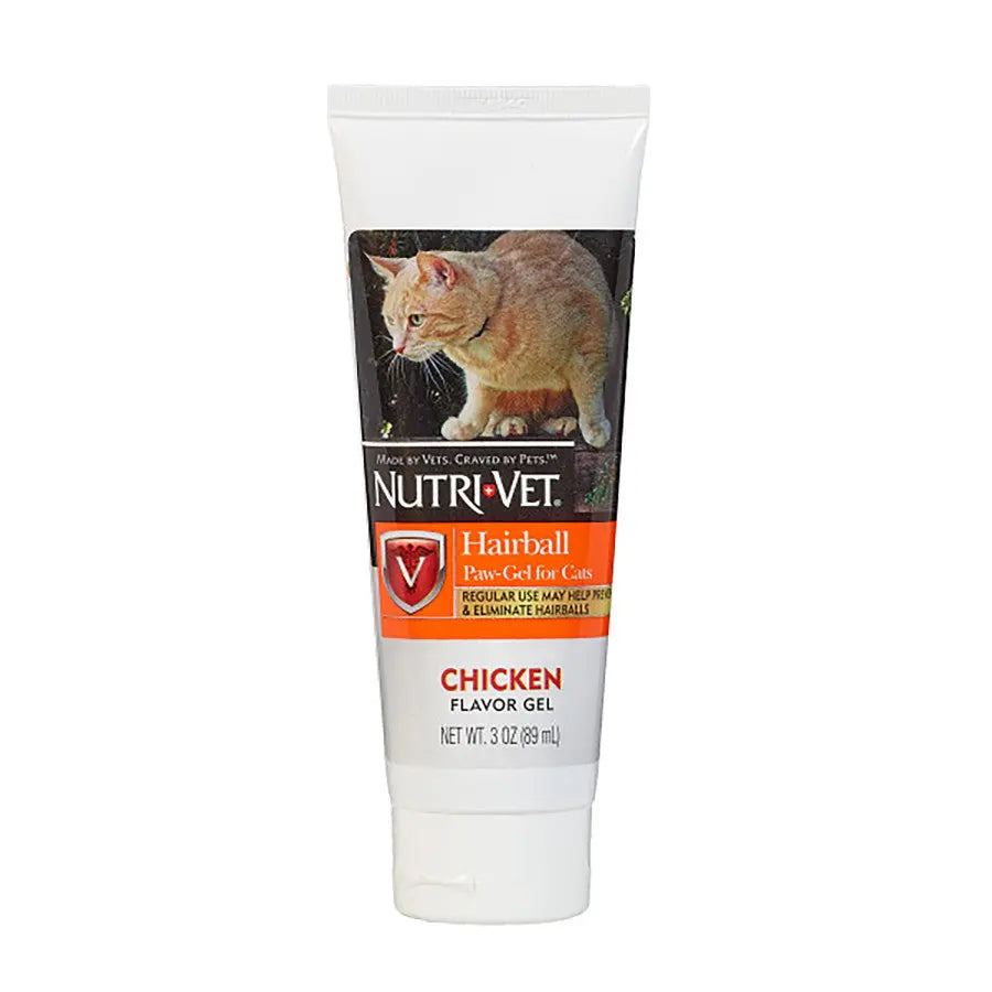 Nutri-Vet Hairball Chicken Flavor Paw-Gel for Cats 3 oz Nutri-Vet