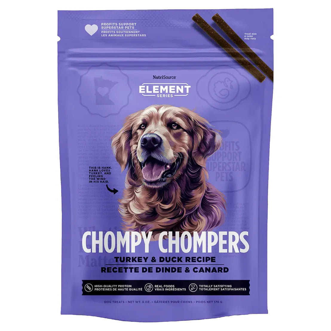 NutriSource Element Series Chompy Chompers Dog Treats 6 oz NutriSource