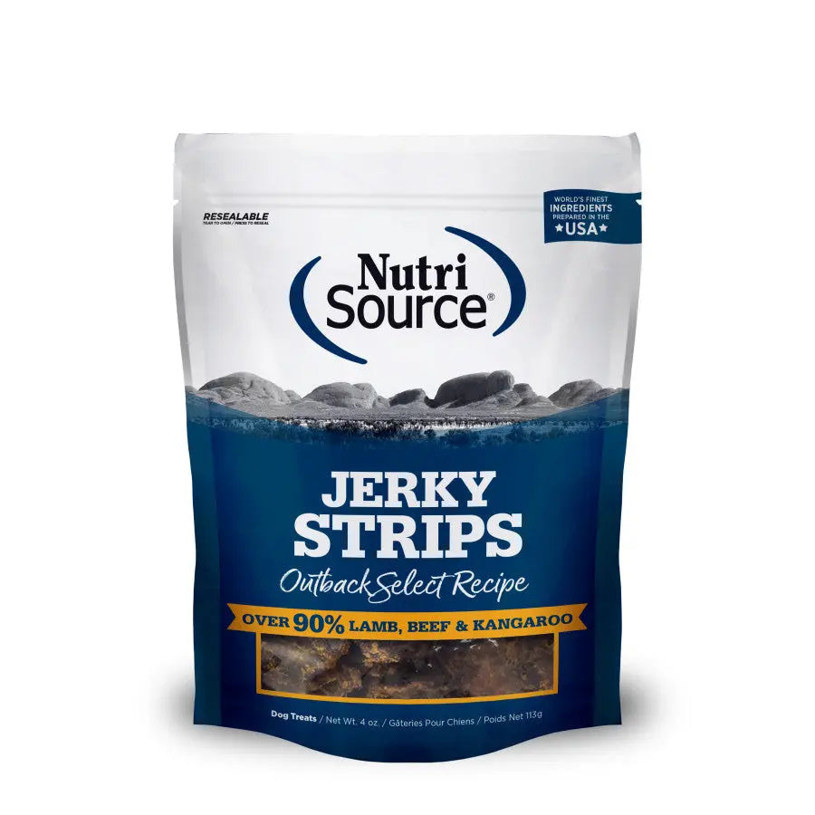 NutriSource Select Jerky Strips Dog Treats 4 oz NutriSource