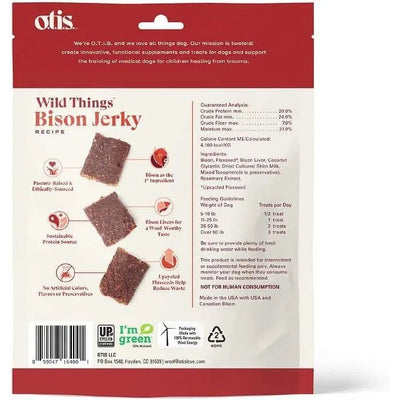 OTIS Wild Things Grass-Fed Bison Jerky Dog Treats 4oz OTIS