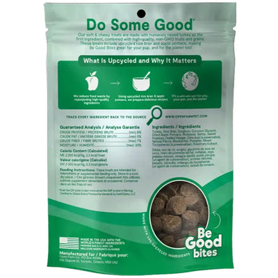 Open Farm Be Good Bites Turkey Recipe Soft & Chewy Treats 6 oz Open Farm